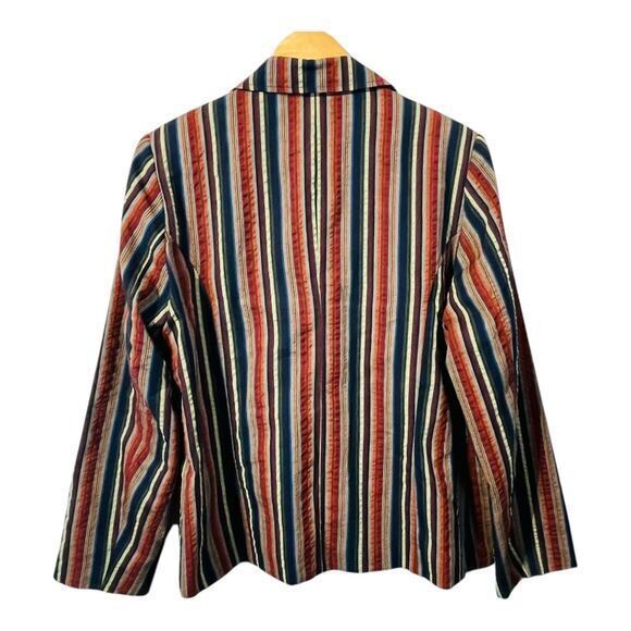 Joni B. Vintage‎ Striped Blazer Jacket Lined Women Size Large - Picture 6 of 10